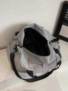 Large Capacity Fashionable Lightweight Handheld Luggage Bag, Short-Distance Business Trip Travel Stylish Tote Bag, Diagonal Shoulder Fitness Casual Travel Bag - Grey - View 2