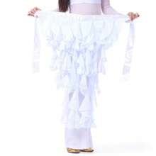 1pc Women's Belly Dance Waist Chain Skirt With Tassel Ruffle Hem - Multicolor - View 15