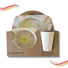 CYPNSet de Vajilla Infantil 5 Piezas Plato Tazón Vaso Cuchara y Tenedor Colorido y . Sin BPA Apto Lavavajillas Ideal para Bebés y Niños Pequeños. Diseño ArcoirisFashion - 227666811 - Ver 6