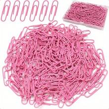 50pcs/Pack #28mm Anti-Rust Pink Metal Paper Clips (Bagged) - Pink - View 5
