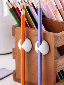1pc/10pcs Desktop Cable Organizer Clips For Data/Earphone/Charging Cables, Bedside Cable Management, 50 Pages/Book, 4 Books/Set, Funny Notebook - Multicolor - View 3
