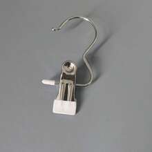 10pcs/Set Clothing Clips, Durable And Rust-Proof Design, Easy-To-Use Hanger Accessories, Flat Mouth 3-Prong Pants Clips For Pants, Hats, Socks - Multicolor - View 7