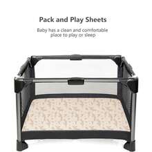 2 Packs Muslin Mini Crib Sheets, Soft Breathable Pack And Play Sheets For Pack N Play Mattress, Playard Baby Crib Sheets For Baby Boys & Girls | Pack N Play Mattress, Pack And Play Sheets, Playard Baby Crib Sheets - Multicolor - View 4
