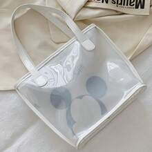 Mickey Mouse Transparent Handbag - Elegant Black Edged Women's Shoulder Bag - Fashionable Transparent Tote, Suitable For Daily Commute And Shopping - Minimalist Mickey Design - Stylish Large Capacity Travel Organizer - Multicolor - View 7