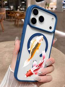 1pc Traditional Koi Fish Pond Water Pattern Magnetic Phone Case Japanese Art Aesthetic Style For Students New Year Birthday Valentines Day Anniversary Compatible With Iphone 17 Pro Max 17pro 17Air 17 16 15 14 13 12 11 X XS XSMAX Plus Pro ProMax S25Ultra S25 S24 S23FE S22 Plus FE Case - 粉色 - 查看 9