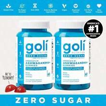 Goli Ashwagandha Gummies With Vitamin D & KSM-66 – Mixed Berry Flavor, Vegan, Non-GMO, Gluten & Gelatin Free – 60 Gummies Per Bottle - 2 包 - 查看 11