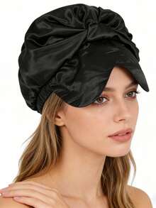 Women's Double-Layer Cotton Sleep Cap, Eye Mask Twist Headband, Satin Sleep Cap, Shower Cap, Breathable Sleep Cap, Hair Care Cap, Silk Sleep Cap Hair Sleep Cap - Multicolor - View 13