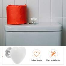 CYPNMikikit 4 Uds Botón De Inodoro En Forma De Corazón Ayudante De Botón De Descarga Para Tanque De Inodoro Fácil Instalación Accesorios De Baño VersátilesFashion - 219750908 - Ver 4