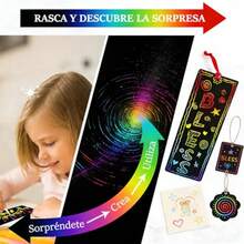 CYPN240 Pcs Arte Para Rascar Magic Scratch Art Paper Separador Papel de Rascar Arcoíris con 20 Plantillas de Dibujo Libros para Colorear Premios Escolares Juguetes para Fiestas InfantilesFashion - como en la foto - Ver 4