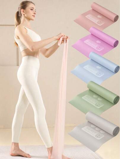 1pc Portable Resistance Band Yoga Fitness Elastic Band For Legs, Butt, Training, Stretching, TPE Yoga Pilates Resistance Cord, Strength Training And Exercise For Women Glutes, Legs, Arms, Yoga Pilates Strength Training Equipment, Home Fitness Stretching Strength Training Band For Men And Women