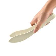 1Pcs Pinzas de Silicona para Parrilla, Pinza de Pan Antiadherente, Resistente al Calor, para BBQ, Ensalada, Cocina y Servir - Beis - Ver 13