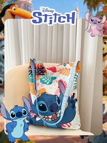 Disney Authorized Stitch Pattern Handbag, Cute Oversized Stitch Shoulder Bag, Cartoon Print Casual Tote Bag, Adjustable Strap, Lightweight Handbag, Suitable For Women/Girls Shopping/Daily Use/Fashion Accessory/Ramadan - Multicolor - View 9