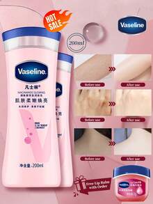 Vaseline 2pcs凡士林煙鹼醯胺亮膚保濕乳液 200ml 每瓶 贈送 7g 玫瑰味潤唇膏 滋潤保濕，舒緩乾燥肌膚 ，適合所有膚質 ，適合日常使用、曬後護理、冬季保濕、夏季保濕 - 菸鹼醯胺亮膚 2pcs+7g 潤唇膏 - 查看 9