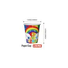 Cloud Rainbow Happy Birthday Disposable Plates, Napkins, Cups - One-Time Party Supplies Set, Fits 25 Guests, Disposable Paper Plates Party Tableware Suitable For Birthday, Wedding, Theme Party, Family Picnic - Multicolor - View 13