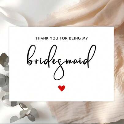 感谢你成为我的伴娘卡片，感谢卡，感谢首席伴娘感谢卡，婚礼感谢卡，伴娘卡