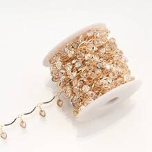 1 Meter Heart-Shaped Zirconia Chain Accessory Handmade Chain Findings For Jewelry DIY Clothing Shoes And Bags Making Chains Supplies - Heart-shaped - View 20