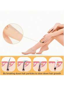 温和楠科技女士手动玻璃水晶脱毛器，亲肤型身体脱毛器，无香型 - 玫紅色 - 查看 3