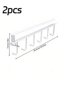 6钩铁艺置物架，金属衣柜架，杯架，厨房收纳架，衣架，帽子架，壁挂式收纳挂钩，适用于橱柜、衣柜、浴室、厨房、背包、学习用品等。 - 彩色 - 查看 14