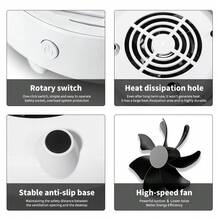 2026 New Nail Dust Collector, Acrylic Nail Dust Remover, Nail Fan, Nail Cleaner - Nail Dust Collector With Filter Paper (10 Sheets), Powerful Dust Removal, Low Noise, Suitable For Gel Nail Polishing Salons And Home Use, Nail Supplies. Valentine's Day Gift - 彩色 - 查看 3