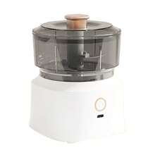 Cordless Electric Meat Grinder And Baby Food Maker | 4-In-1 Multifunctional Chopper For Garlic, Nuts, And Purees | Built-In Battery, Portable Mini Kitchen Chopper | Compact And Easy-To-Clean Design With Built-In Blender (White)