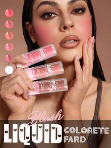 USHAS液体腮红，易于涂抹，持久显色，防水，打造自然妆效，唇部、眼部和脸颊多用途，适合所有肤色 - #03 - 查看 3