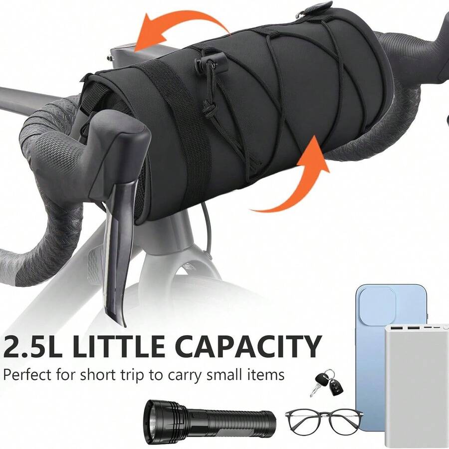 2.5L Lightweight Bike Handlebar Bag - Adjustable All-In-One Cycling Pack For Road/Mountain Bikes, Bikepacking & Travel Adventures - Multicolor - View 1
