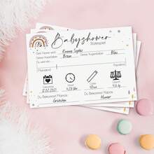 20pcs German Shower Game & Suggestion Cards - Baptism Party Planner, Includes Fill-In-The-Blank Traditions, Gender Reveal Activities, Parent Predictions & Shower Checklist (Bilingual Version For Parents) - Multicolor - View 4