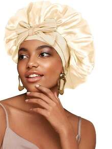 Women's Double-Layer Cotton Sleep Cap, Eye Mask Twist Headband, Satin Sleep Cap, Shower Cap, Breathable Sleep Cap, Hair Care Cap, Silk Sleep Cap Hair Sleep Cap - Multicolor - View 12