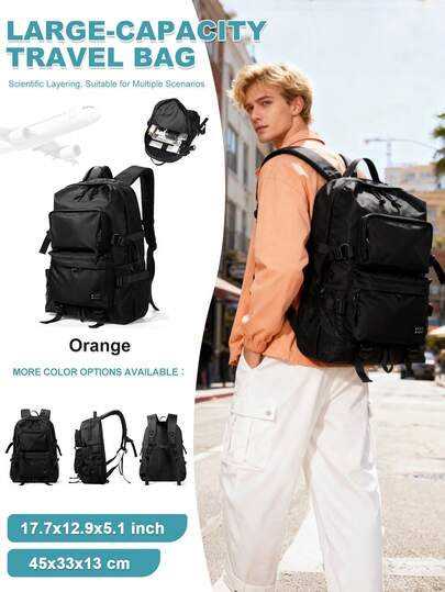 Junior High School And Senior High School Schoolbags Fashionable Travel Backpacks For Boys, Suitable For 14-15.6-Inch Laptop Backpacks, Lightweight School Backpacks, Waterproof Outdoor Hiking Backpacks, Multi-Functional Pocket Backpacks, Work Commuting, Campus And College Student Backpacks, Casual And Portable Carry-On Backpacks, Gifts For Boys And Girls