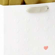 Signature Stu 7" Medium Gift Bag Wit Tissue Pr Eossed Ear W Pink Gold  's Day Birtdays Moter's Day Baby Sowers Idal Sowers - 白粉金 - 查看 5