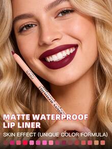 USHAS哑光唇线笔，14种颜色可选，勾勒完美唇形，轻松打造精准唇妆，是唇膏的理想搭档，新手必备美妆工具，美容专家推荐，24小时防晕染 - #09 - 查看 4