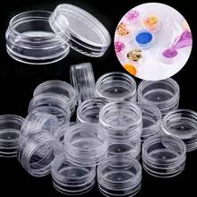 25个迷你透明乳霜罐，3克/5克，空塑料化妆品容器，透明样品瓶，眼影/唇膏罐，旅行装化妆品样品罐，空迷你瓶，适合感恩节、万圣节和圣诞节 - 無色 - 查看 7