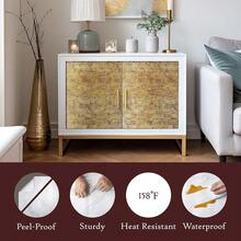 Very Berry Sticker Gold Peel And Stick Wallpaper (15.7\ X 118\, 1 Pack) Contact Paper Peel And Stick, Decorative Gold Wallpaper For Cabinets, Drawers, Furniture & Walls - 金子 - 查看 7