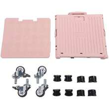 Yoidesu Carro Utilitario Plegable conTelescópico, Gran Capacidad de Carga, Diseño Plegable Conveniente, Rueda Giratoria, Uso Versátil para Compras, Comestibles y Entrega de Paquetes ()(Rosa) - Multicolor - Ver 10