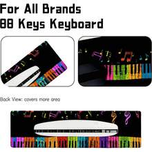 ALQD 88 Piano Keyboard Cover-Digital Board Stand Dust Covers With Durable Elastic Cord (Keyboard) - 深黑色 - 查看 8