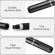 Travel Refillable Atomizer Sprayer For Perfume And Cologne Travel Bottle, Mini Perfume Refillable Bottle Perfect For Pockets - 銀色 - 查看 3