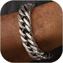 Pulseras Hombre Cubana de Acero Inoxidable Chapada en Oro/Negra/Plateada Esclavas Hip Hop Joyería Regalos de Cumpleaños para Hombres Mujeres 8/12/17mm,40074529 - Burdeos - Ver 1