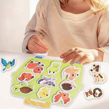 1 Set Children's Interesting Paper Cutting Matching Game, Early Education Cognitive Training Game Book, Fruit, Vegetable, Animal, Life Knowledge Stickers, Improve Thinking And Practical Ability, Holiday/Birthday Gift - Multicolor - View 3
