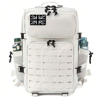 45L Large 3 Day Bug Out Bag Gym Rucksack With Bottle Holder Medical Rucksack Go Bag Black Hiking Tactical Backpack Outdoor Backpacks For Men Crossfit CCW Laser Cut Molle Daypack