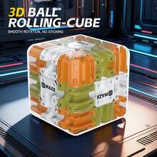 3D Ball Rolling Maze Puzzle Cube - Suitable For Competitive Logic Games, Stress Relief, And Brain Training. - Màu xanh lam - Xem 5