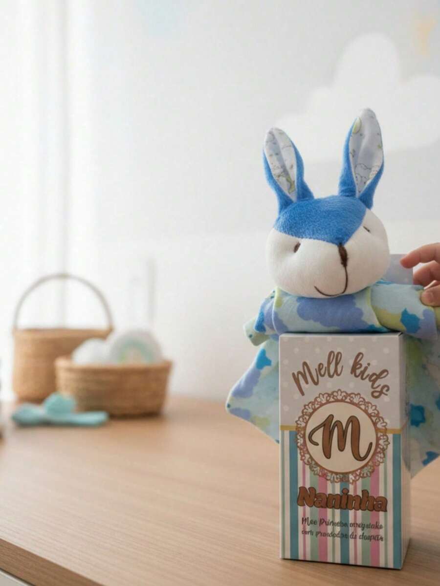 Baby Blanket With Lion Plush Toy And Green Microsoft Lining. - BLUE RABBIT - View 1