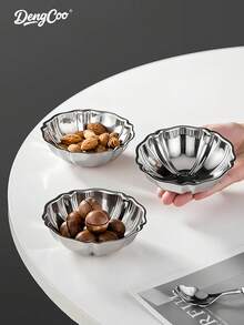 Dengcoo 1 chiếc cốc tráng miệng, bát tráng miệng, chân nến, khay phục vụ, đĩa xinh xắn bằng thép không gỉ, thích hợp cho gia đình, khách sạn, nhà hàng, tiệc tùng hoặc các buổi tụ họp khác. - Cái bát - Xem 8