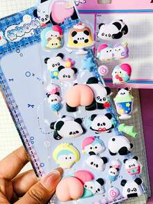 Hình dán gấu trúc dễ thương ấn mông giúp giảm căng thẳng - Hình dán mềm mại và đàn hồi, hình dán 3D dễ thương chất lượng cao, trang trí giảm căng thẳng vui nhộn, hình dán hoạt hình Nhật Bản 3D vui nhộn với kết cấu chắc chắn. - Nhiều màu - Xem 6