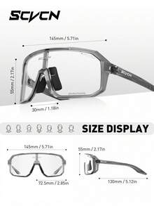 Kính đạp xe đổi màu SCVCN, kính unisex dành cho các hoạt động thể thao ngoài trời như đạp xe, xe đạp leo núi, câu cá, bóng chày, golf, chống gió, gọng kính cổ điển. - Nhiều màu - Xem 12