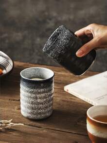 1个大号陶瓷茶杯，酒店/餐厅水杯/饮料杯，家用陶瓷杯，寿司店水杯，大容量杯 - 彩色 - 查看 4