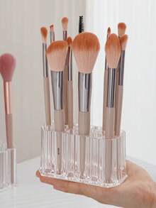 26-Hole Transparent Acrylic Nail Art Pen Organizer, Makeup Brush Holder, Nail Art Tools Storage Box - Multicolor - View 3