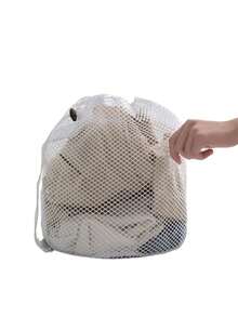 1pc Washing Machine Drawstring Laundry Bag With Rope Stopper, Exquisite Laundry Bag To Prevent Clothing Deformation. Machine Wash Specific, Thickened Mesh Bag, Laundry Mesh Bag Bundle Pocket. Laundry Storage And Organization, Storage&Organization Products, Home&Daily Necessities - Multicolor - View 5