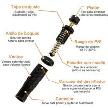 CYPNKit de Aire Ajustable para Neumáticos de Parada Automática 4 Piezas de Válvula de Desinflador de Veumáticos con Bolsa de Almacenamiento Accesorios Ajustable para  Coche Camión ATVFashion - 213471723 - Ver 4