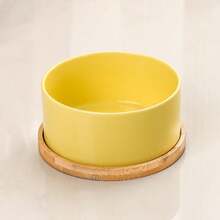 大型宠物碗，陶瓷狗/猫碗，带木质底座，防溢水碗，适用于猫狗，不刺激胡须，可放入洗碗机清洗 - 980ml - 查看 13