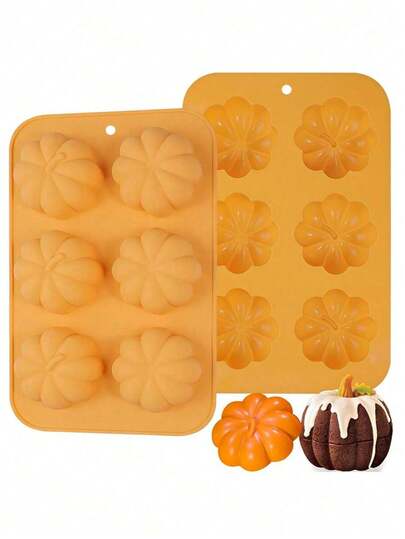 Procurement Of 3D Pumpkin Silicone Molds, 6 Pumpkin Silicone Molds, Autumn Harvest Theme Pumpkin Silicone Molds, Durable Pumpkin Mold Silicone Molds, Soap, Candles, Home Decoration, Autumn Harvest Theme Pumpkin Silicone Molds